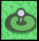 Tee de golf icono de objeto del tablero