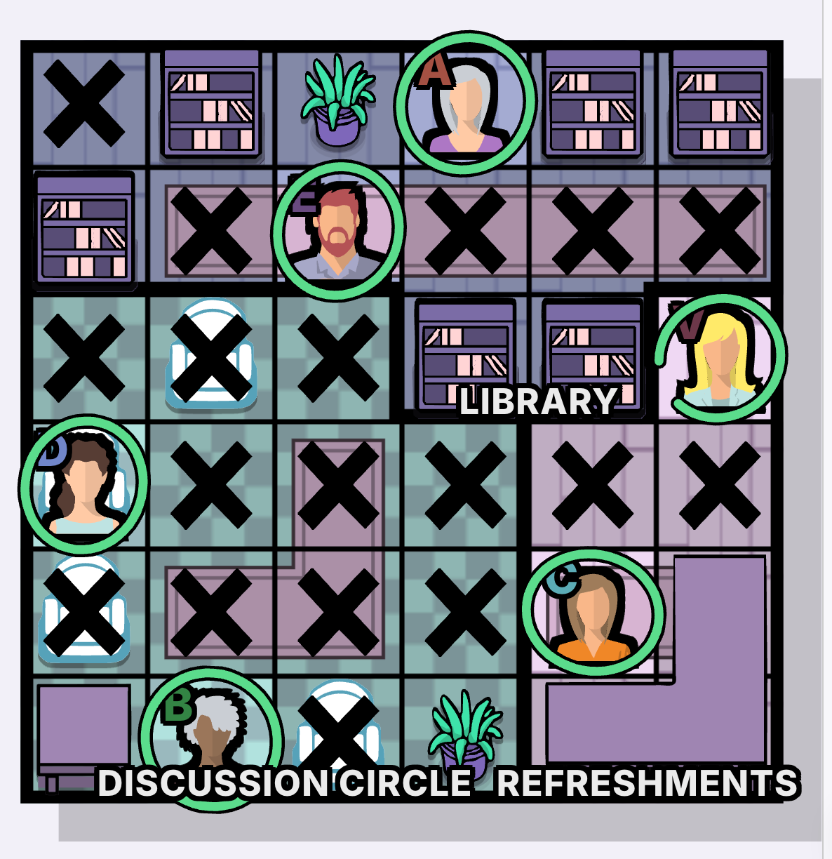 The Book Club Murdoku walkthrough answer - solved board