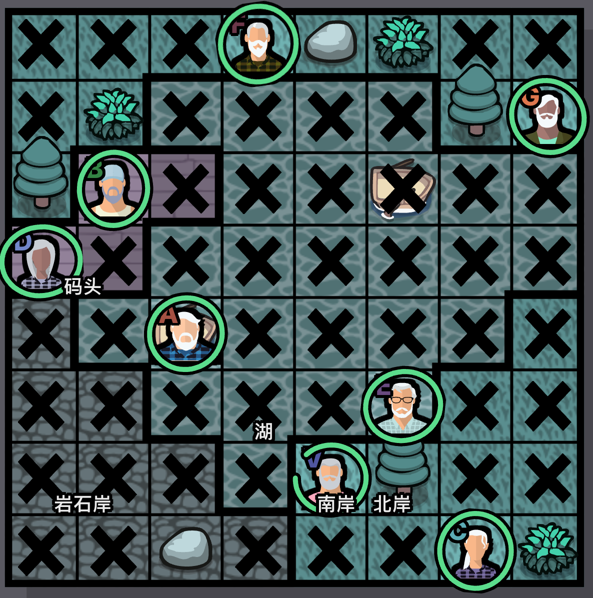 湖で釣り Murdoku 解答 — 完成ボード