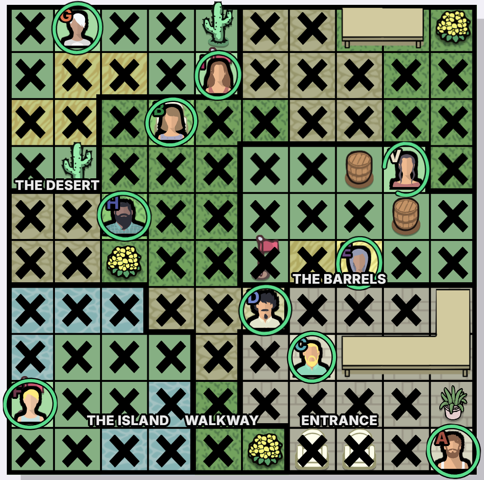 Minigolf / El Minigolf Murdoku solución - tablero resuelto