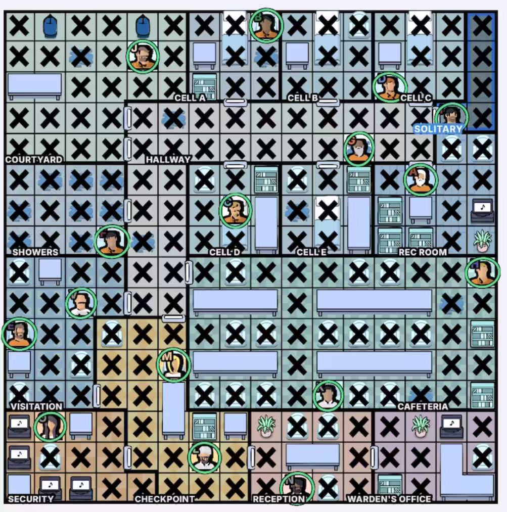 Solitary Confinement Murdoku solution - solved board