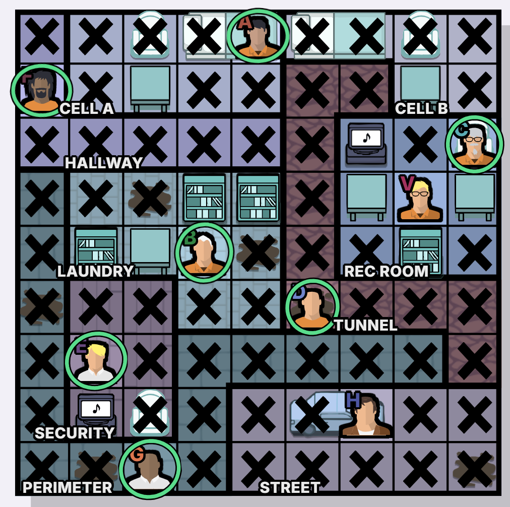 The Great Escape / La gran fuga Murdoku walkthrough - solución y tablero resuelto