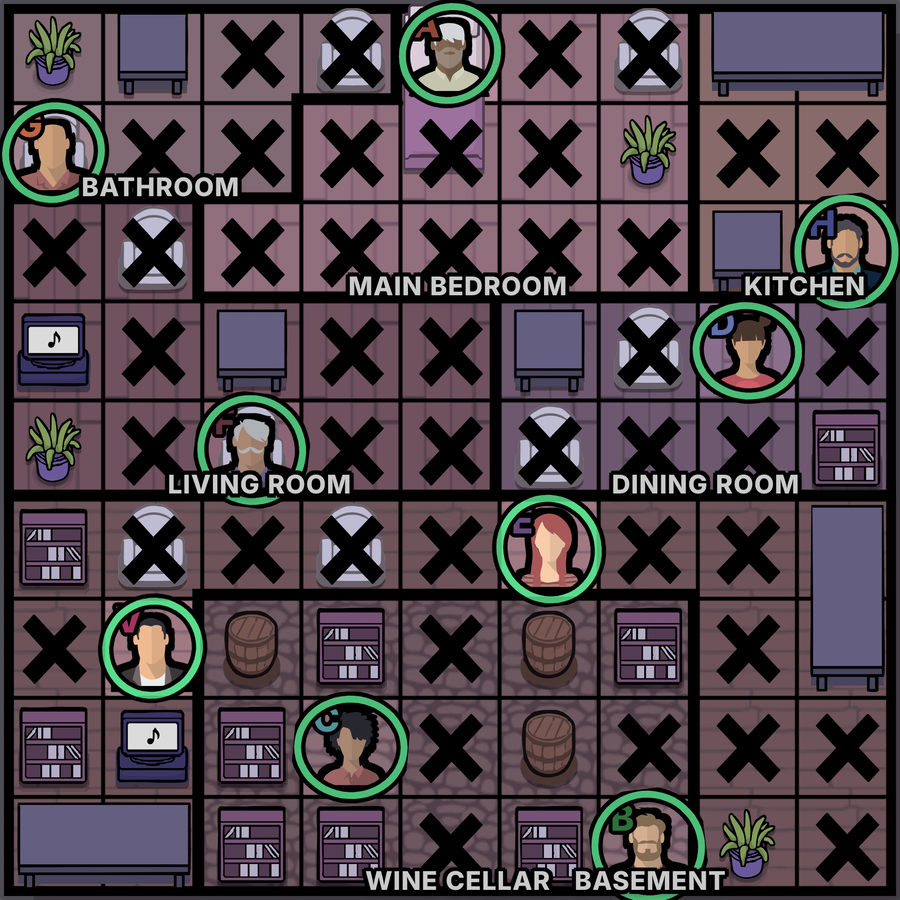La bodega Murdoku solución - tablero resuelto